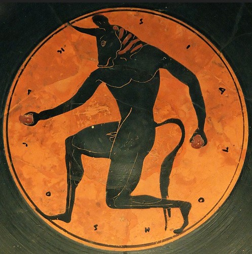 Minotauro. Kylix 515 a.C – Museo Nazionale Archeologico di Spagna E